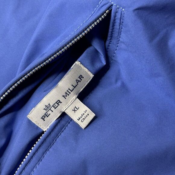 Peter Millar Sz XL Crown Reversible Soft Golf Vest 2-Way Full Zip Gray Blue Mens - Picture 8 of 16